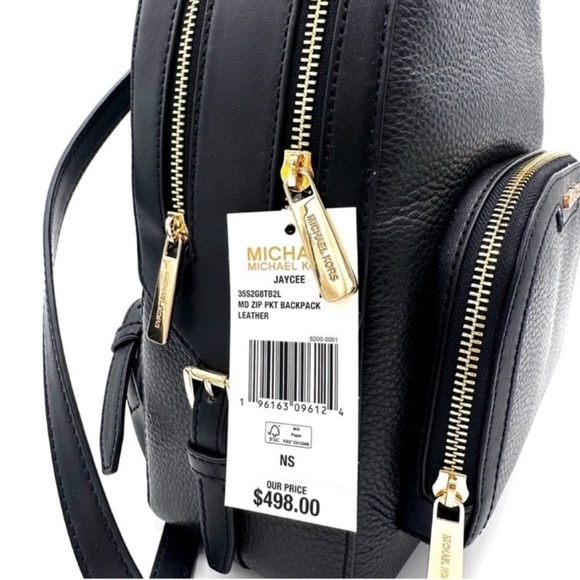 Michael Kors Medium Jaycee Backpack Black/Gold main image 5